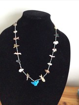 Native Indian Animal Beaded Handmade Sterling Silver Necklace - £37.33 GBP