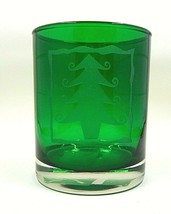 Trend Candle Run Glass Etched Evergreen Tree Votive Candle Holder Christ... - £8.61 GBP