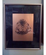 Newfoundland Dog Puppy etched on Copper - $24.99