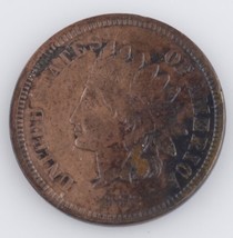1872 Indien Tête Cents VF Pièce de Monnaie Très Rare Date - $402.17
