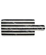 9&quot;x14&quot; Black &amp; White Strips Marble Cheese Chopping Board Kitchenware Dec... - £214.89 GBP