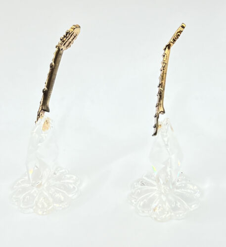 Primary image for CTF Signed Crystal Guitar Set of 2 Silver 800 Italy Swarovski w/ COA Souvenir