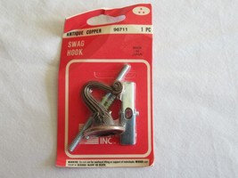 New Vintage NOS VSI Fasteners Antique Copper Swag Hook 96711 Made in Japan 1980s - $9.42