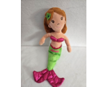 Jamaica Mermaid Doll Plush Soft Toy Pink Green Sparkly Tail Light Brown ... - $24.73