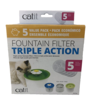 Catit Senses Flower Fountain Triple Action Drinking Water Filters Value 5 Pack - £13.45 GBP