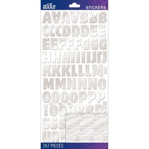 Sticko Alphabet Stickers Silver Foil Motter Medium - $440.07 MXN