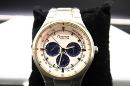 Caravelle Bulova 50 Meter Silver Tone Stainless Steel Case White Face Ke... - $75.00