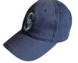Seattle Mariners Hat Cap One Size Navy Blue 100% Cotton Adjustable - £7.91 GBP