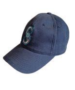 Seattle Mariners Hat Cap One Size Navy Blue 100% Cotton Adjustable - £8.50 GBP