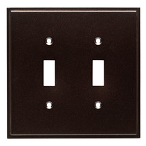 W35313-CO Simple Step Double Switch Cover Plate Cocoa Bronze - £17.29 GBP