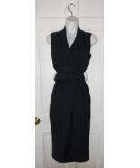 NAVY BLUE BRUNELLO CUCINELLI WRAP MIDI DRESS WITH BELT SIZE SMALL - $249.99