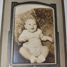 Portrait of a Cute Happy Baby in Cardboard Folder - Date 1930s-40s. 4.75x6.75 in - £9.10 GBP