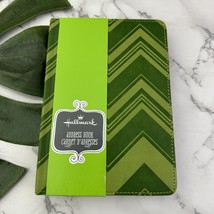 Hallmark Vintage Y2k Address Book New Green Chevron Stripe Faux Leather ... - $362.01 MXN