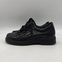 Fretzmen Mens Black Lace Up Low Top Round Toe Leather Oxford Shoes Size 42 - £35.49 GBP