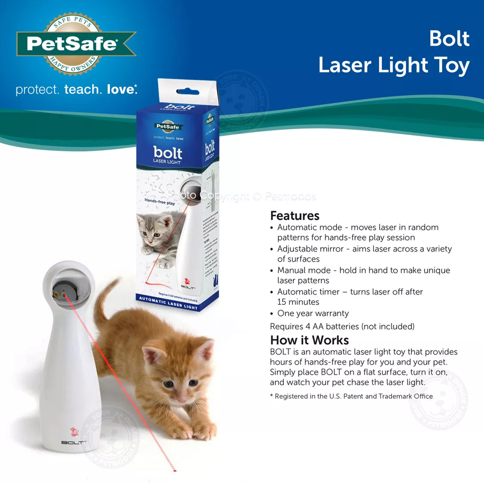 PetSafe FroliCat BOLT Automatic Laser Light Interactive Cat Toy - PTY00-... - $30.68