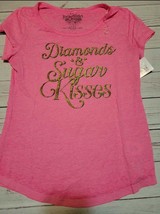 Diamonds &amp; Sugar Kisses Pink small 3-5 Shirt - £6.66 GBP
