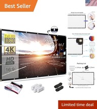 Portable 150 inch Projection Screen with 16:9 Format for Versatile Use A... - $39.00