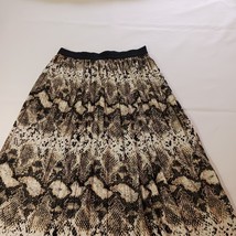 NY Invasion Women's Brown & Black Elastic Waist Pull-On Skirt Size L Made In USA image 7