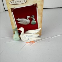 Hallmark Ornament Baby&#39;s First Christmas Stork Bundle of Joy #QXG5714 2004 - $9.46