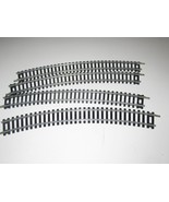 HO - FOUR SECTIONS OF 18&quot; CURVE STEEL TRACK - EXC. - H21 - $26.15 MXN