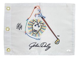 John Daly Gauche Signé Logo Golf Drapeau JSA - £116.02 GBP
