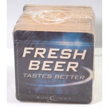 Anheuser Busch Fresh Beer Tastes Better Bud Light Beer Coaster sealed 50 pack 20 - £6.75 GBP