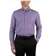 Nautica Mens Dress Shirt Purple Multicolor Check Stretch Long Sleeve Per... - $44.99