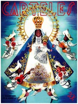 190.Cuban Virgen de la Caridad Poster&quot;Virgin w/Guayabera Angels&quot;Interior design - $16.20+