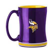 Minnesota Vikings Coffee Mug 14oz Sculpted Relief Team Color - $54.99