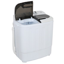 Portable Mini Wash Machine Compact Twin Tub 13Lbs Top Load Washer Spin D... - $151.99