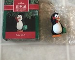 1990 Polar VIP - Hallmark Ornament Penguin with briefcase &amp; vintage mobi... - $13.97