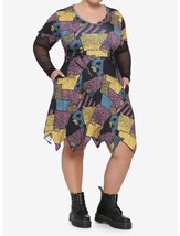 Disney Nightmare Before Christmas Sally Cosplay Long Sleeve Dress Plus Size 1X - £55.55 GBP