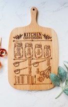 Kitchen Conversion Chart Cutting Board 10&quot; x 6&quot; Beechwood - $23.74