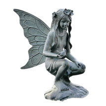 Verdigris Finish Fairy Garden Sculpture Indoor Outdoor - £430.67 GBP