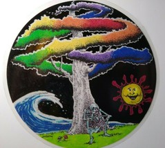 Grateful Dead Vintage Original Car Window Decal Skeleton Smoking Rainbow Tree - $19.00