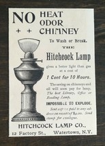 Vintage 1895 The Hitchcock Lamp Company Original Ad - 1021 A3 - £5.29 GBP