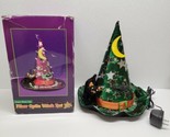 Kids Of America Corp. Fiber Optic Green Witch Hat Cat Halloween Changing... - $48.25