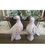 Vintage Pink Dove Ceramic Figurines Set of 2 - £15.58 GBP