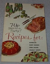 Vintage 7UP Goes to a Party Recipe Cookbook 1961 - $5.95