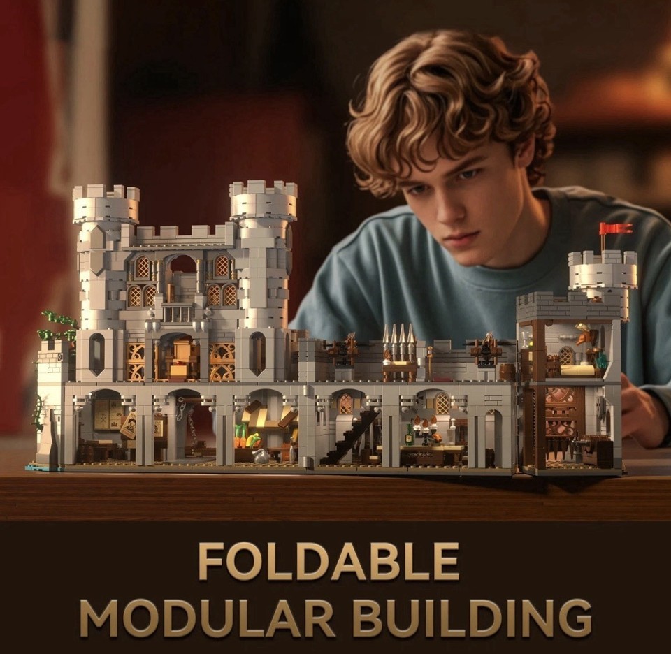 2484pcs Holy Spirit Castle Building Blocks Set, Medieval Architecture Model Item image 6