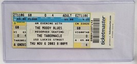 The Moody Blues - Original 2003 Unused Whole Full Concert Ticket - $15.00