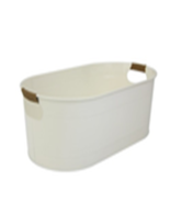 Gorgeous White Medium Oval Galvanized Tub 20 in Lx 11.22 in x 5.7 in  Versatile - $19.79