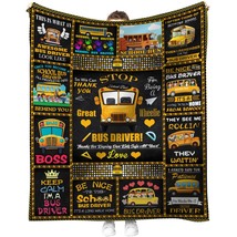 , Bus Driver Gifts Blanket, Christmas Birthday Gifts For Bus Driver, School Bus  - £38.60 GBP