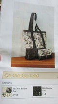 &quot;ON THE GO -  QUILTED TOTE - QUILT KIT&quot; - NEW - BLACK ON BEIGE TOILE - G... - $22.89