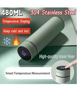 480ml Smart Water Bottle Thermos Temperature Display - $24.75