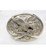 Vintage American Eagle Rifle Mixed Metal Belt Buckle Made in USA 3 3/4 x... - £18.16 GBP