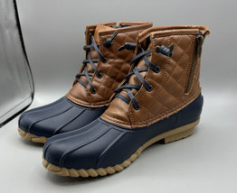 Duck Boots Nautica Rain Ankle Lace Lined Side Zipper Woman&#39;s 9 China - £18.30 GBP