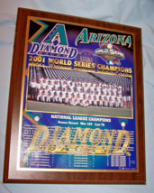 2001 Arizona Diamondbacks World Series Championship Plaque-13 by 16 inches - £69.33 GBP