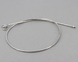 Vintage Silpada 16.5&quot; Sterling Silver Thin 2mm Omega Snake Chain Necklace N1111  - £23.69 GBP