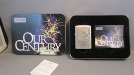 RARE  1999 ZIPPO OUR CENTURY LIGHTER LIMITED EDITION MINT IN BOX - £117.95 GBP